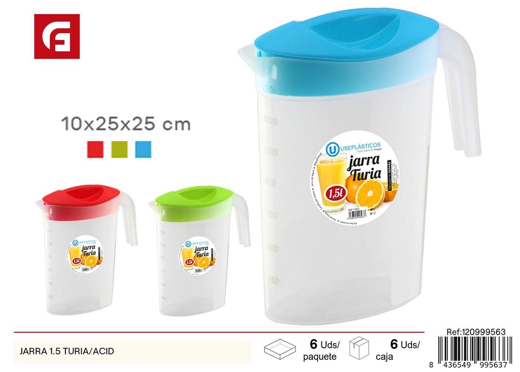 Jarra 1.5 litros Turia/acid - Utensilios de cocina