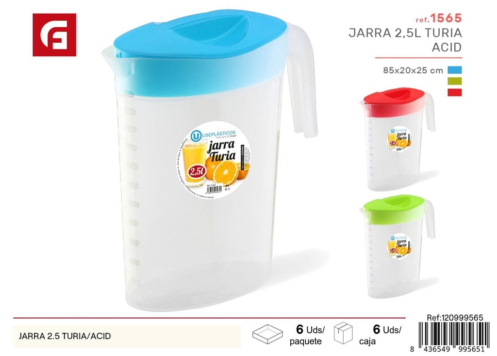 Jarra Turia 2.5l para cocina y bebida