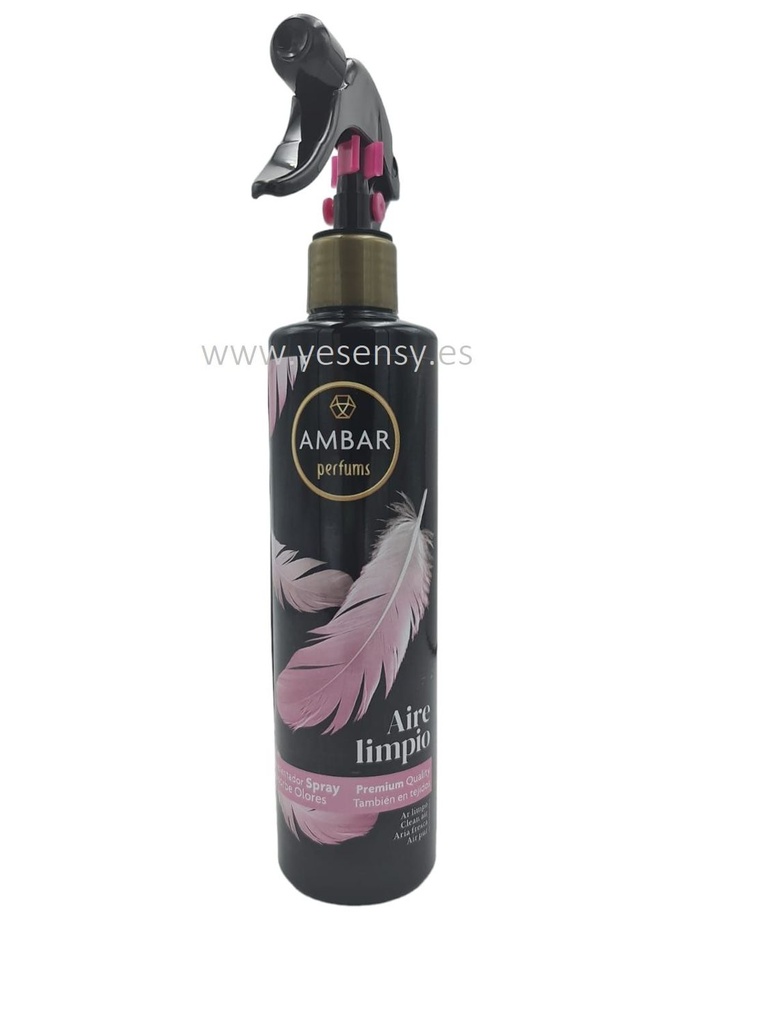 Ambientador spray aire limpio 280ml Ambar para hogar y oficina