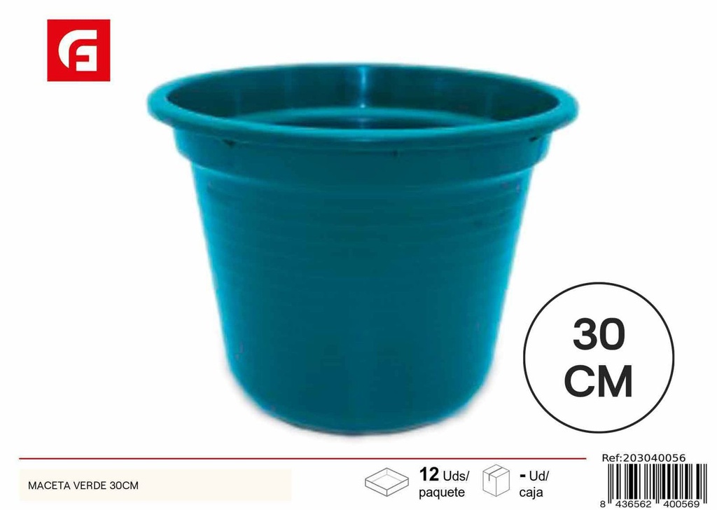Maceta de plástico marrón 30cm - Accesorios de hogar