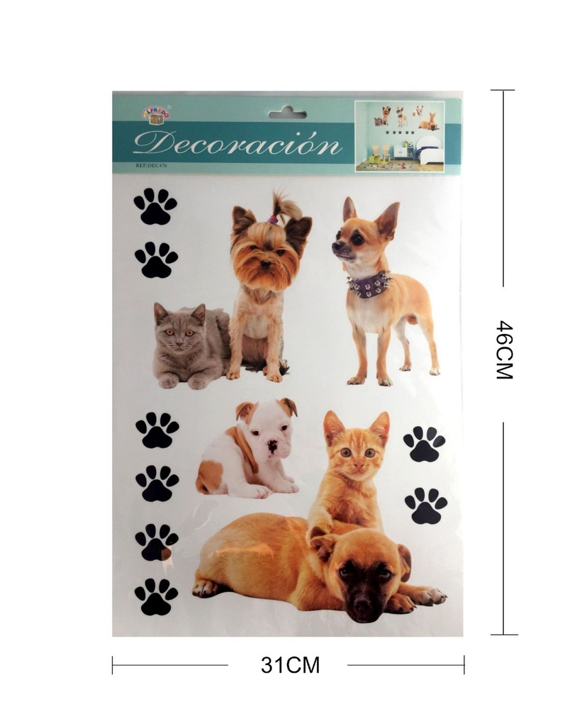Decorativo de pared vinilo "Perro" 31x46cm - Decoración de pared