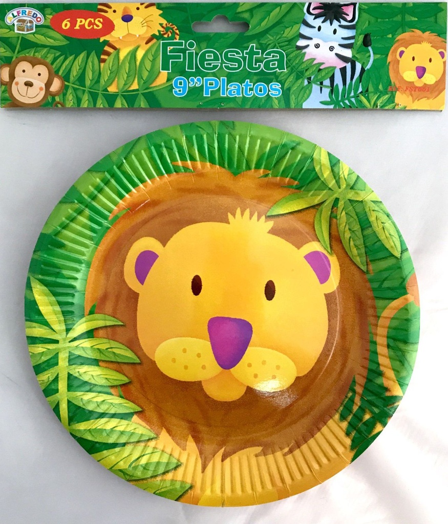 Plato de cartón león (S5) - Artículos de fiesta