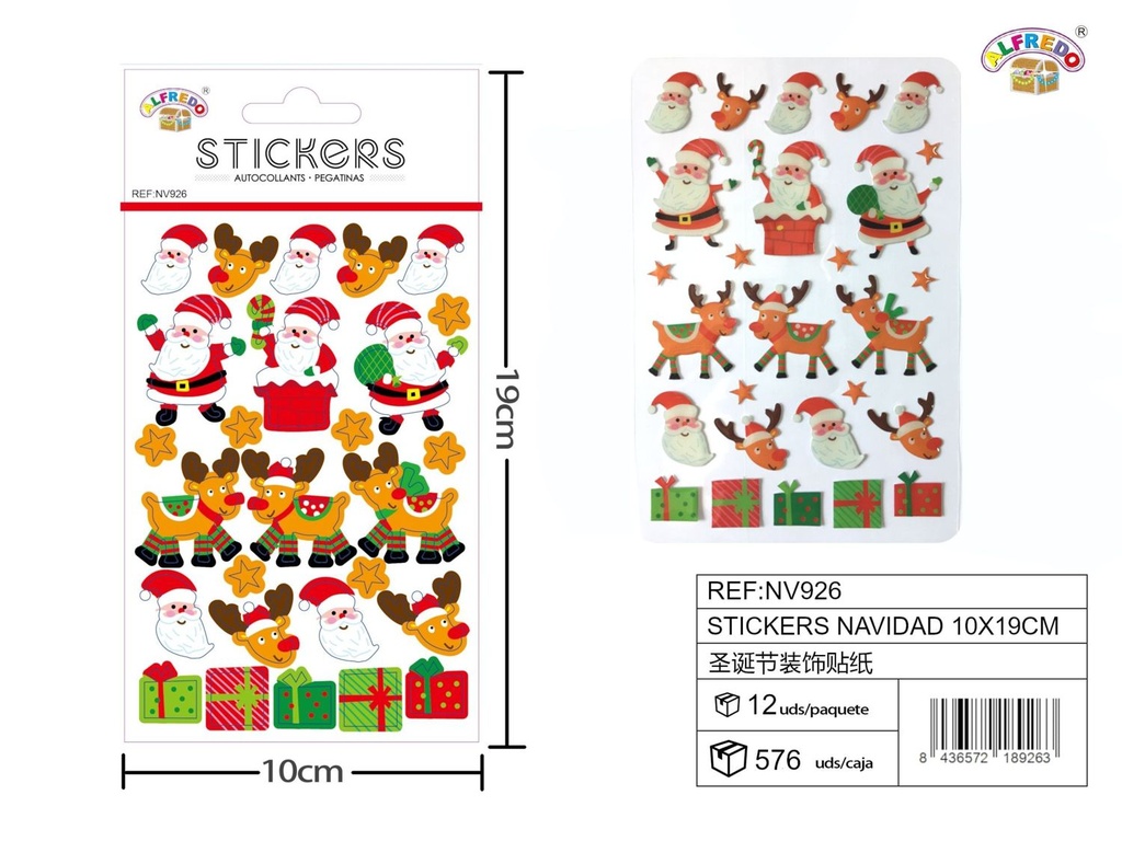 Stickers de Navidad 10x19cm para decoración