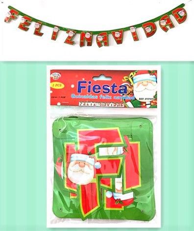 Guirnalda de Navidad "Feliz Navidad" para fiestas