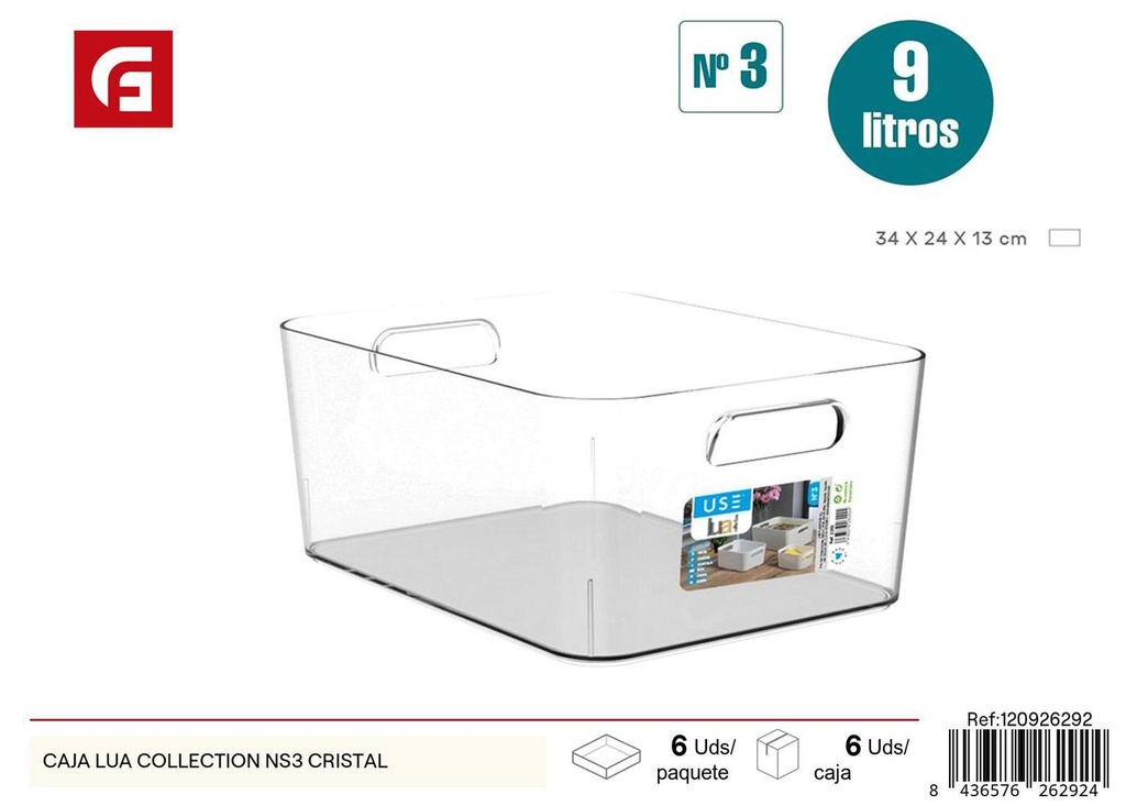 Caja organizadora Lua Collection NS3 cristal - Almacenamiento y organización
