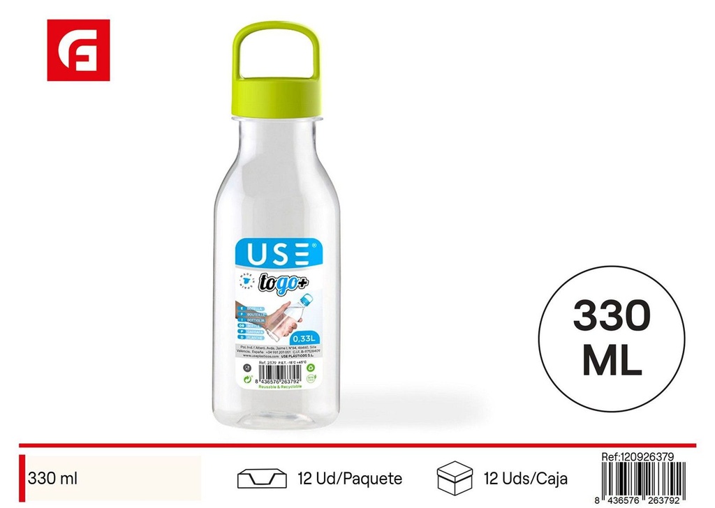 Botella Plástico To Go Plus 330ml - Envases para llevar y utensilios de cocina
