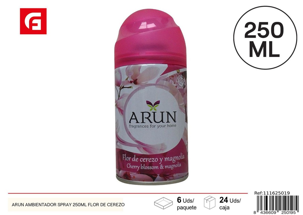 Ambientador en spray 250ml flor de cerezo Arun