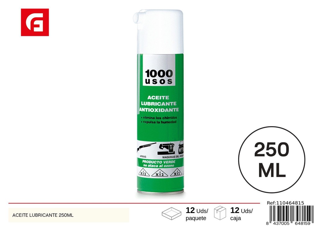 Aceite lubricante 250ml
