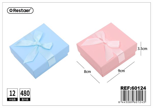 Caja de regalo 9x8x3.5cm para joyería y obsequios