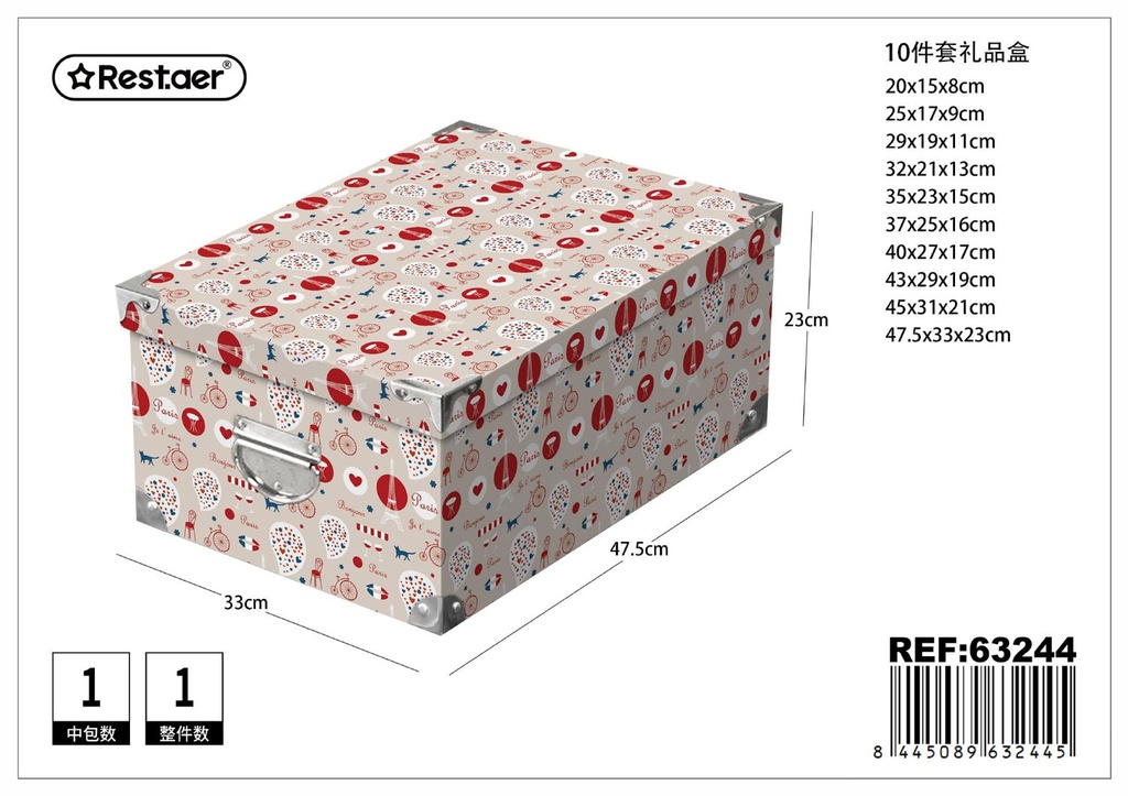 Cajas de regalo con cierre metálico 10pcs para embalaje de regalos