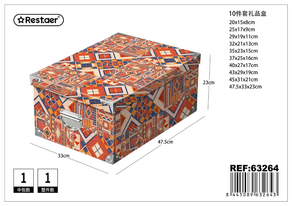 Caja de regalo 10pcs 47.5x33x23cm para empaques