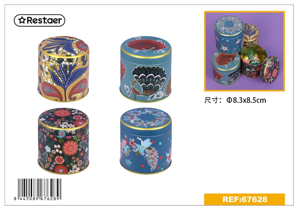  caja de metal Φ8.3*8.5 cm - Artículos de regalo