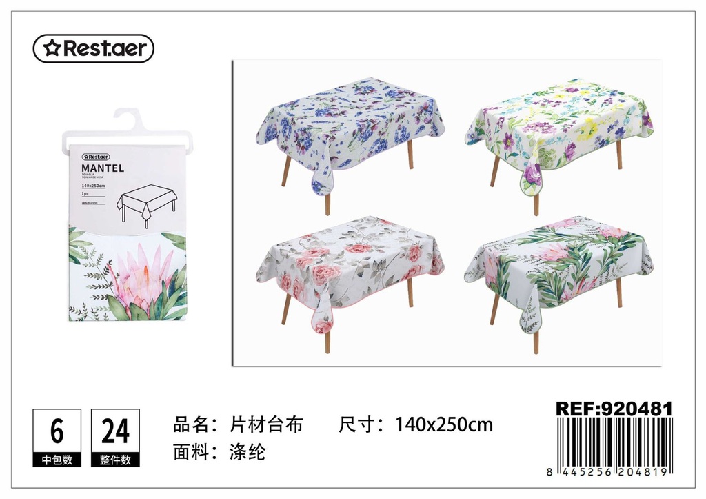 Mantel impermeable con estampado 140x250cm para mesa