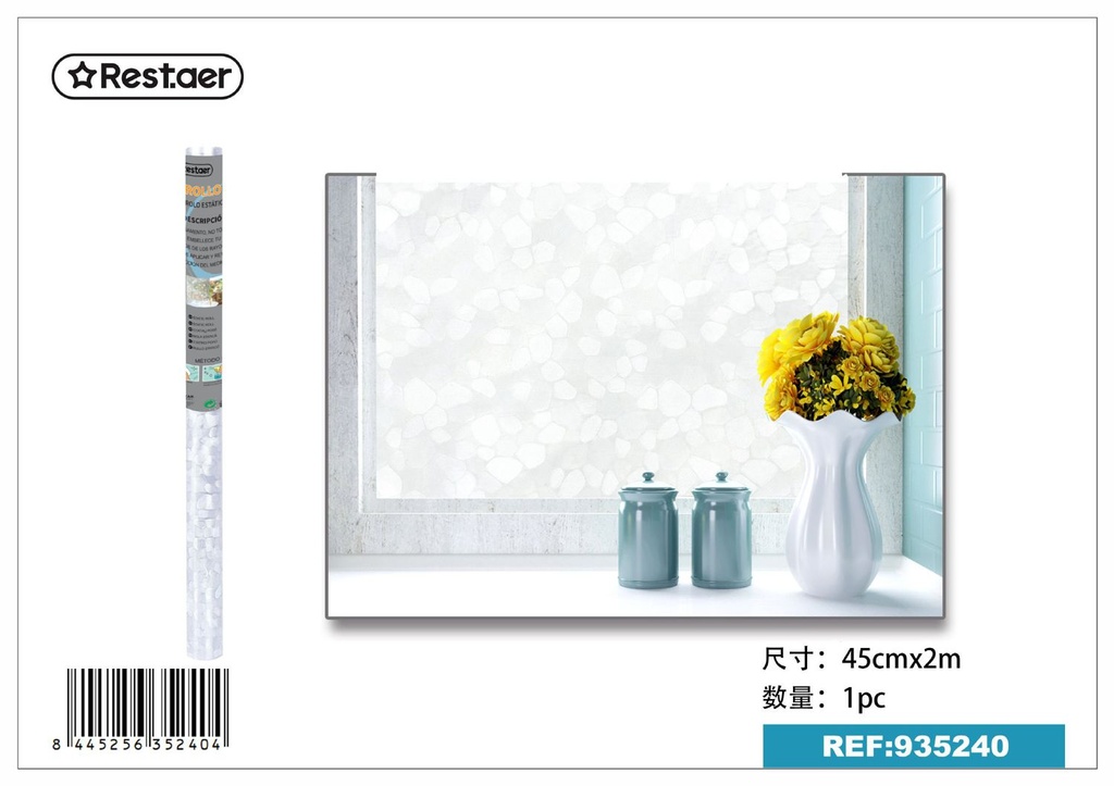 Vinilo estático decorativo para vidrios 45cm*2m para ventanas