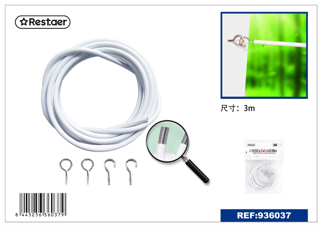 Cuerda de cortina 3m - Accesorios de cortinas