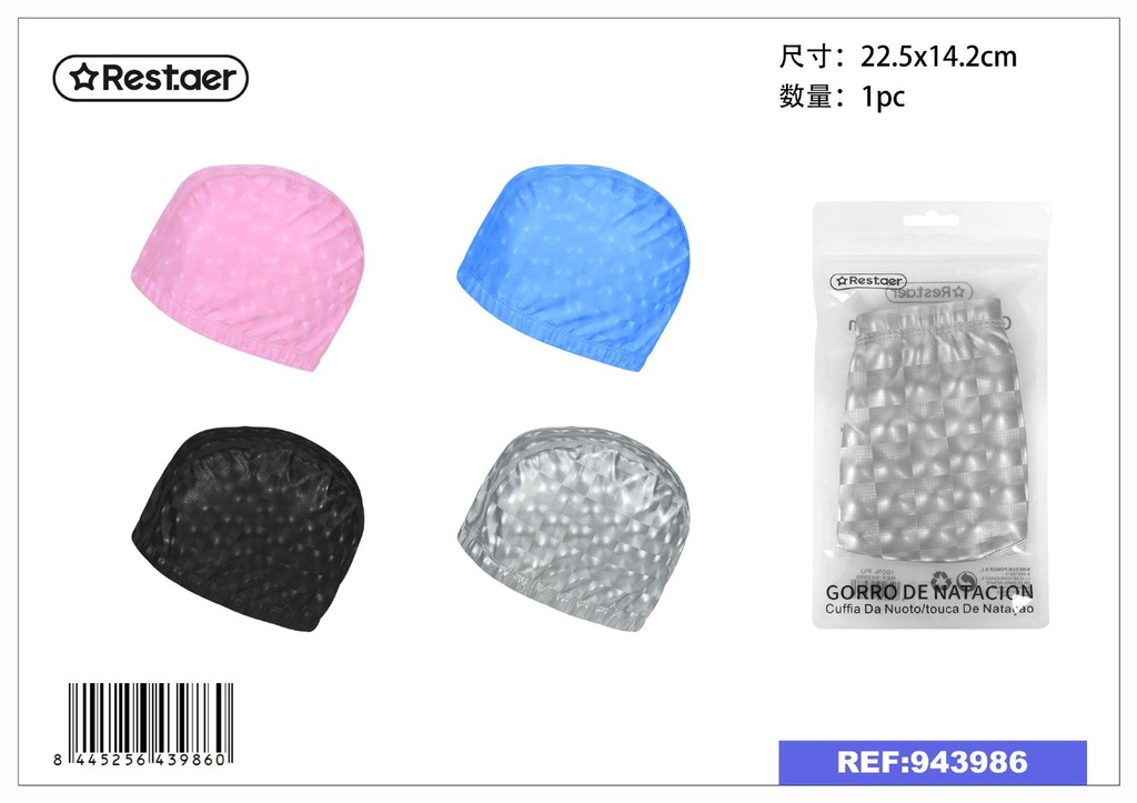 Gorro de natación de cristal PU - Artículos deportivos