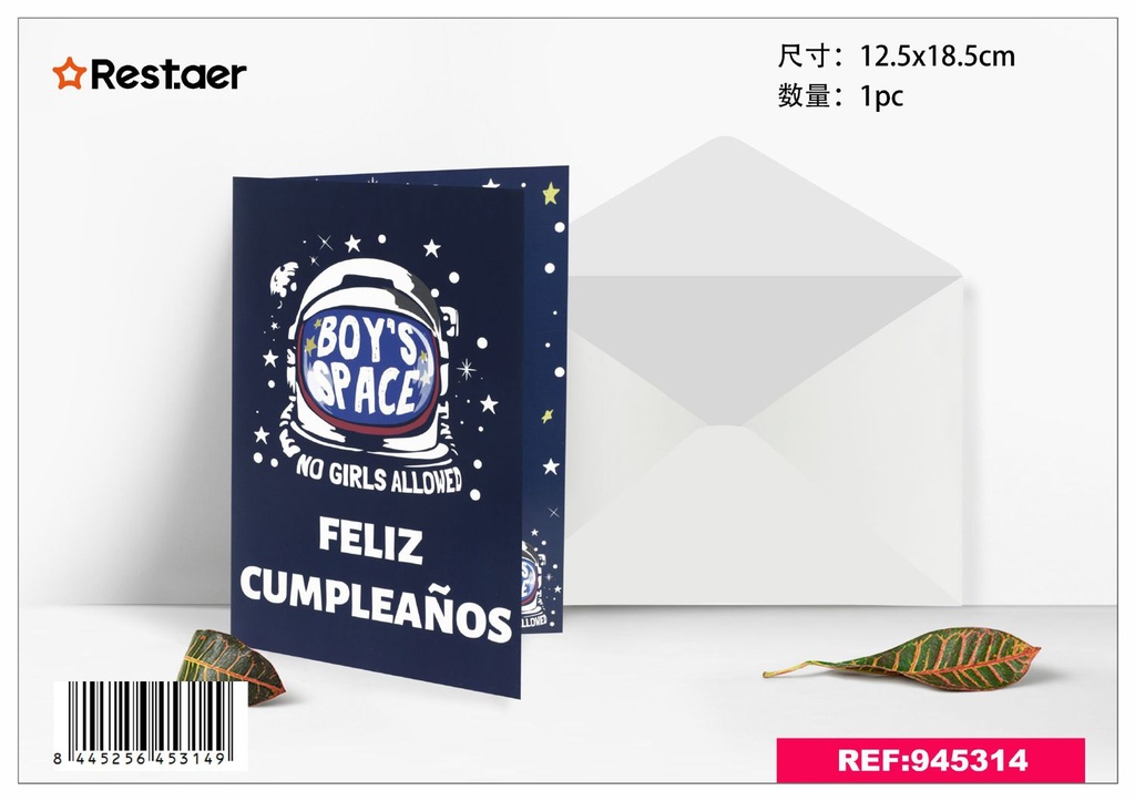 Tarjeta de felicitación - Serie Cumpleaños 12.5*18.5cm, artículos de fiesta