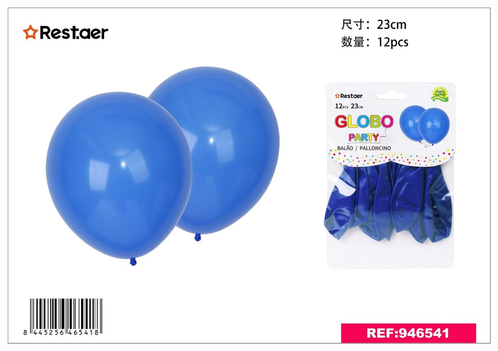 Globos 12pcs azul oscuro 23cm para decoraciones de fiestas