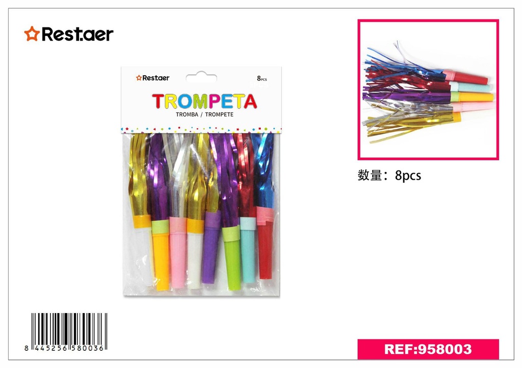 Trompeta 8pcs para fiestas