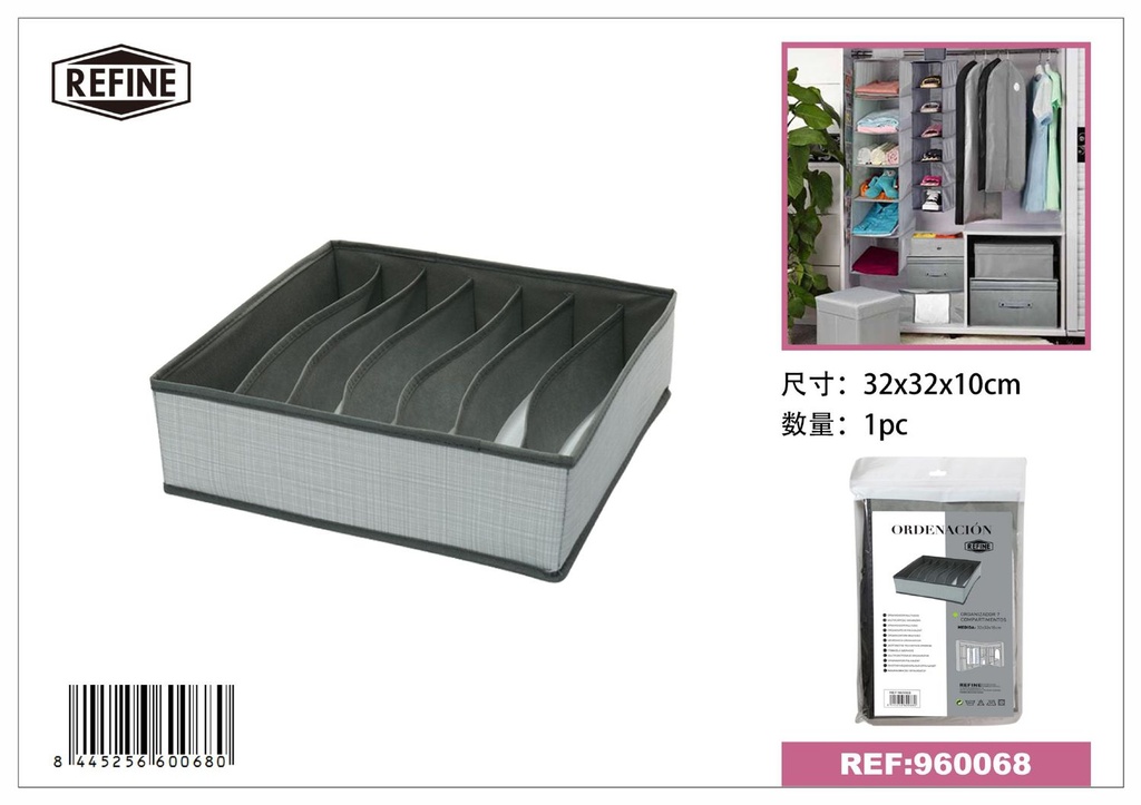 Organizador de ropa interior de 7 compartimentos - Almacenamiento para el hogar