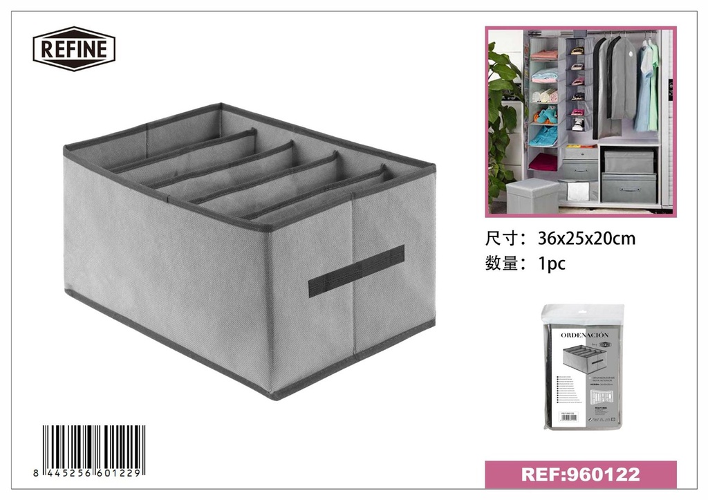 Organizador de ropa interior 5 compartimentos 36*25*20 cm - Artículos de hogar 