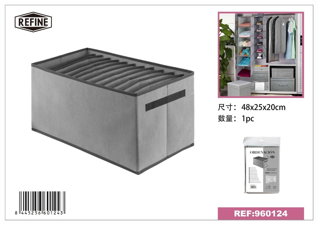 Organizador de ropa interior 12 compartimientos 48*25*20cm - Almacenamiento en casa