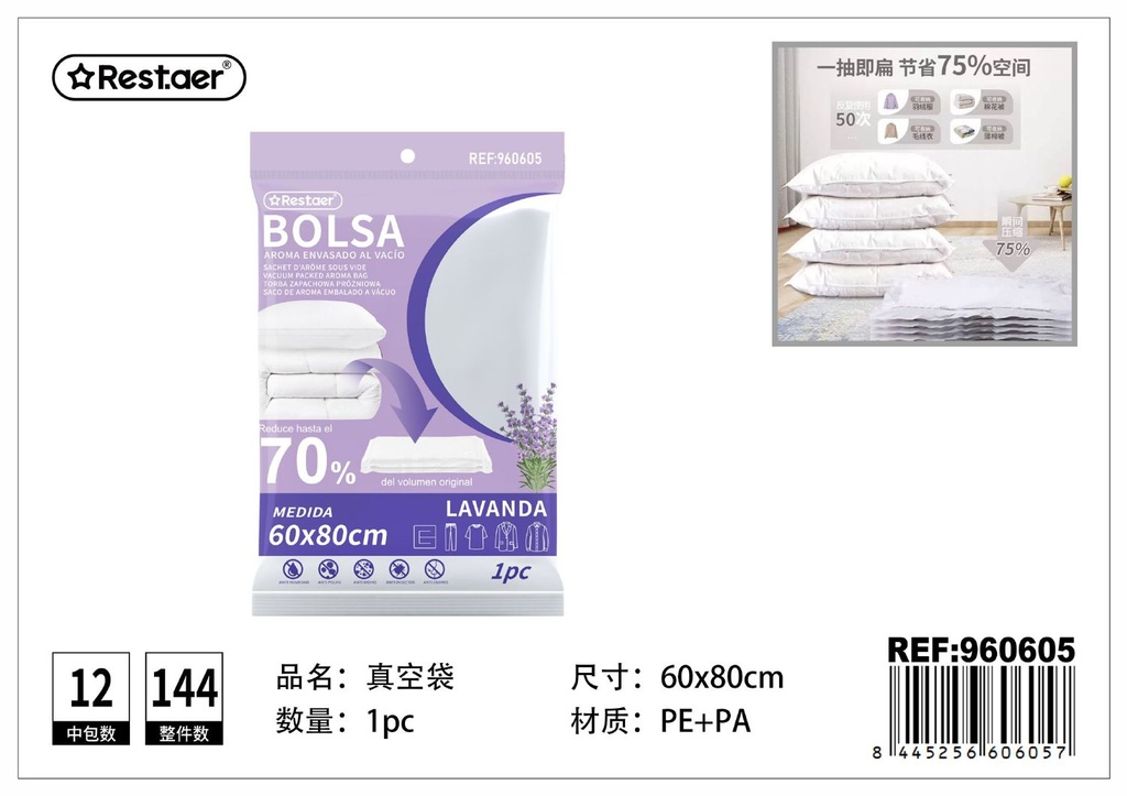 Bolsa aroma envasada al vacío (lavanda) 60*80cm - Almacenamiento y organización en el hogar