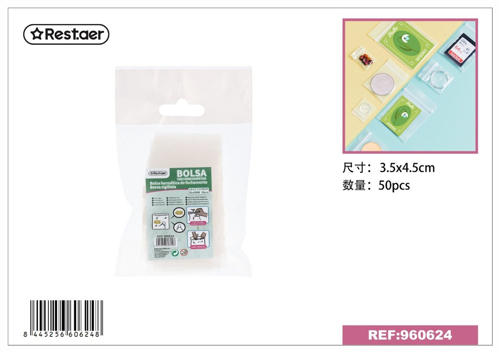 Bolsas con cierre hermético 50 pcs 35x45 mm - Artículos de ferretería