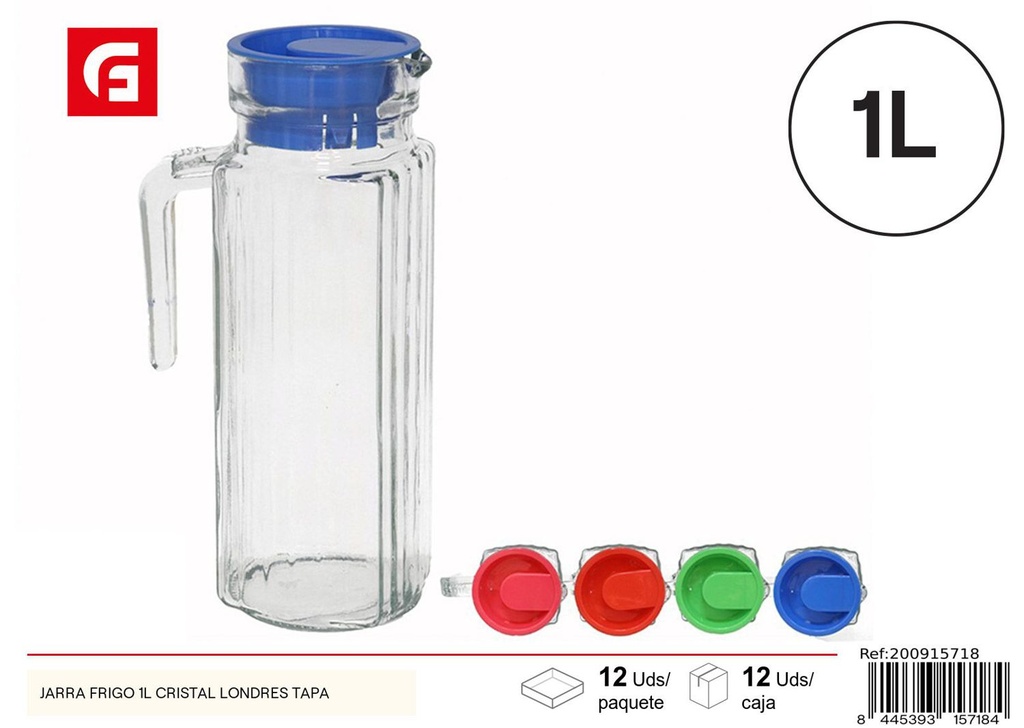 Jarra de cristal Frigo 1L con tapa