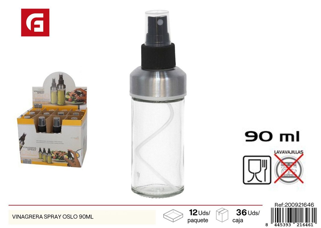  Vinagrera spray Oslo 90 ml - Vidrio y cerámica