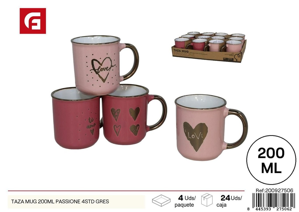 Taza mug 200ml Passione 4std gres para café y té