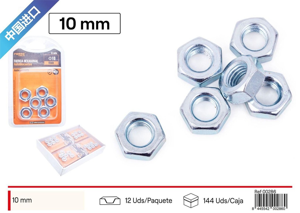 Tuerca de 10mm - Ferretería y fijaciones