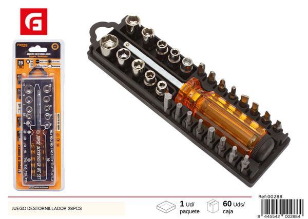Juego de destornilladores 28 piezas para bricolaje