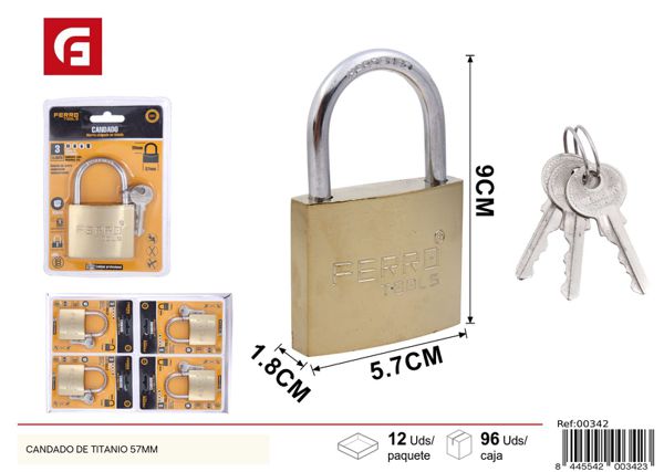 Candado de titanio 57 mm para seguridad