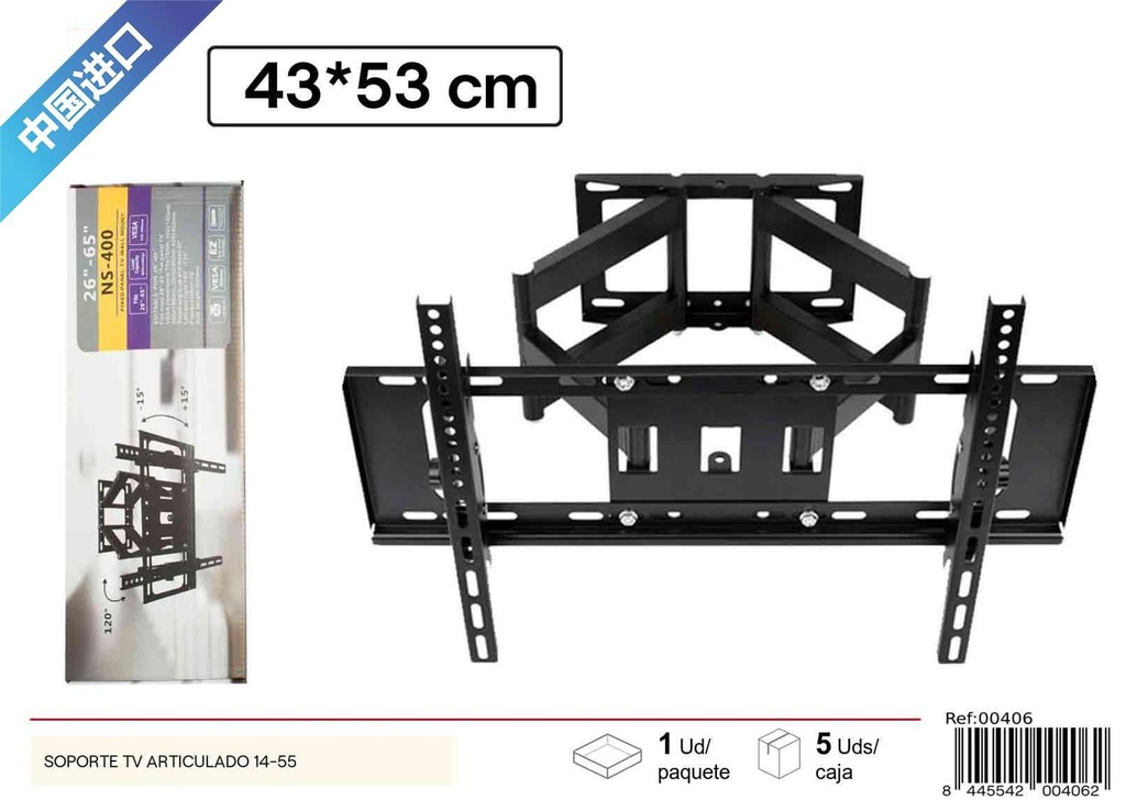 Soporte articulado para TV 14-55 pulgadas