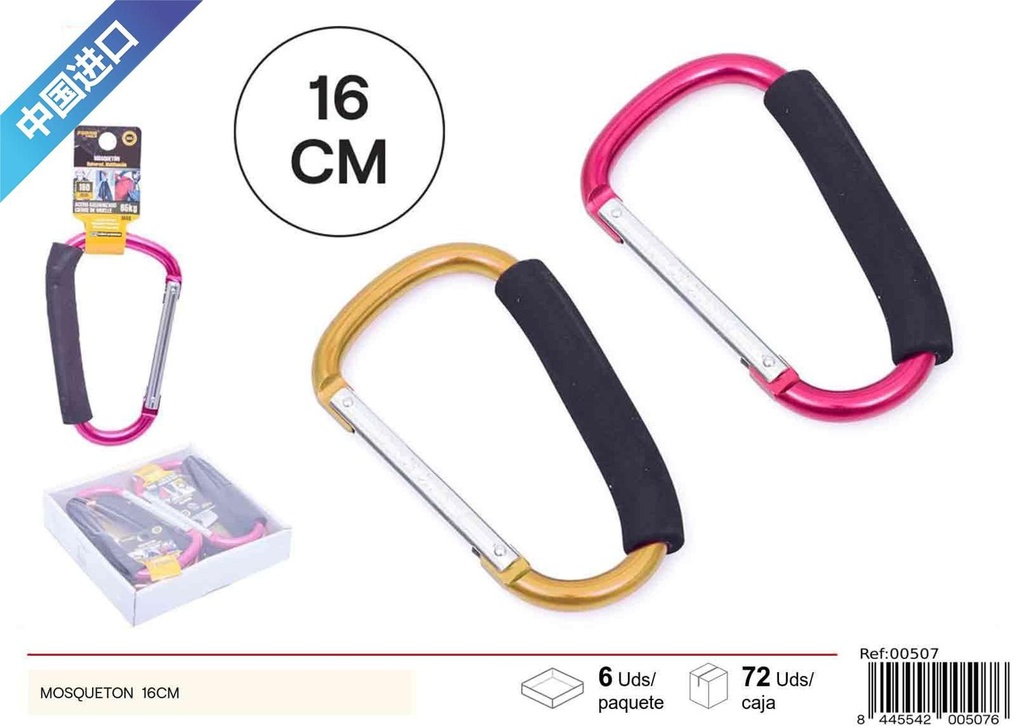 Mosquetón de esponja 16cm para senderismo