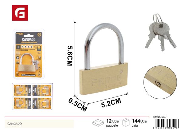 Candado de latón 60mm para seguridad