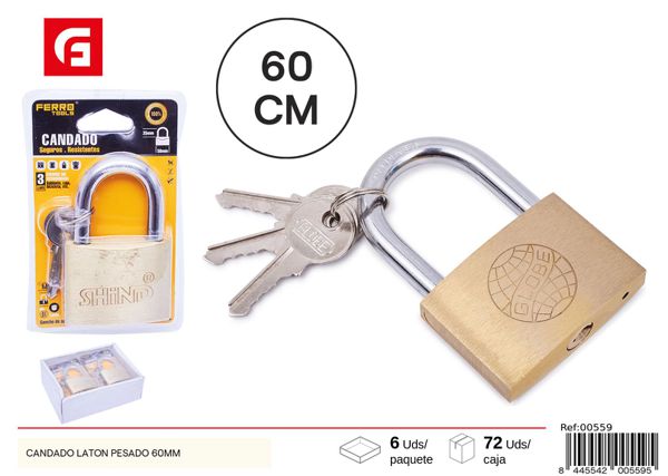 Candado de latón pesado 60mm para seguridad