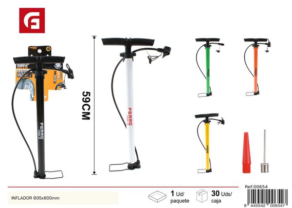 Inflador para bicicleta Ø35x600mm herramienta de reparación