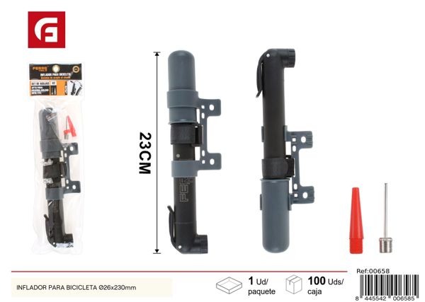 Inflador para bicicleta Ø26x230mm DB2326