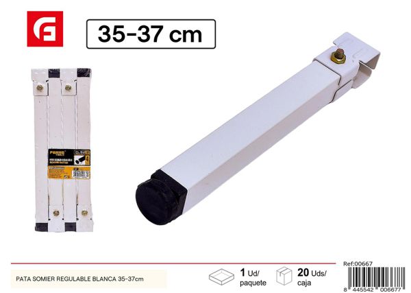 Pata somier regulable blanca 35-37cm