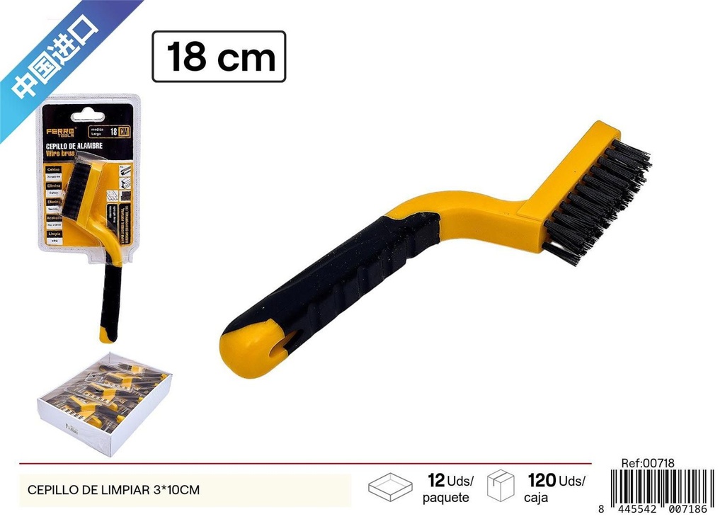 Cepillo de limpieza con mango plástico 3*10cm - Herramientas de limpieza