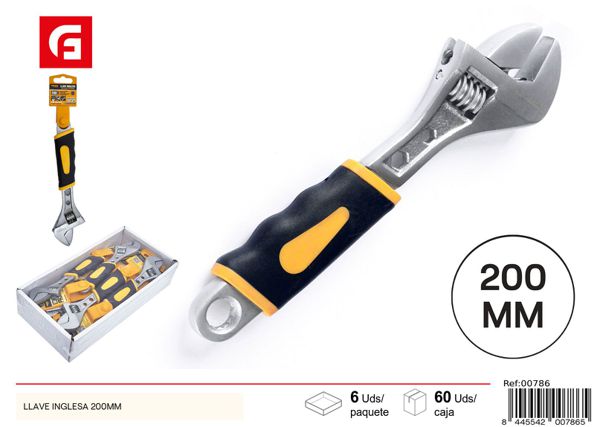 Llave inglesa 200mm para reparaciones y bricolaje