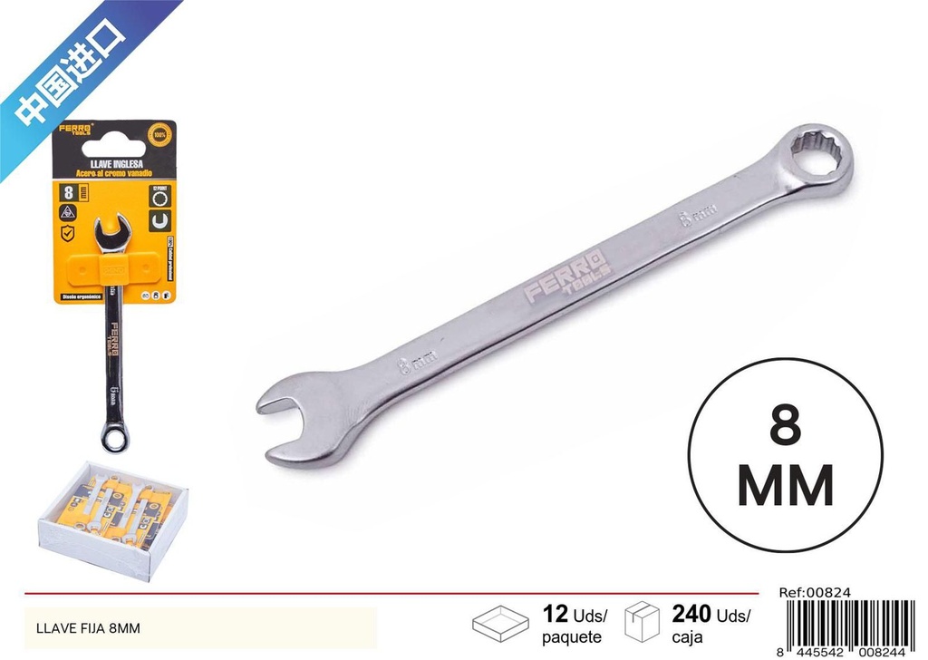 LLave fija 8mm - Herramientas de ferretería