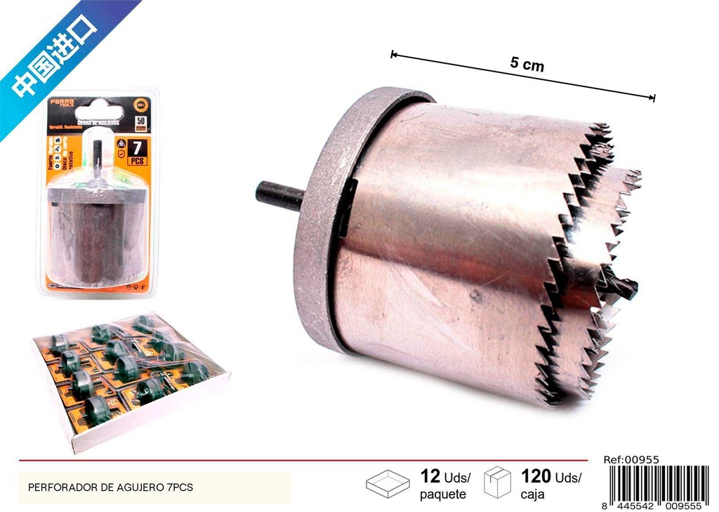 Perforador de agujero 7 piezas - Herramientas de carpintería