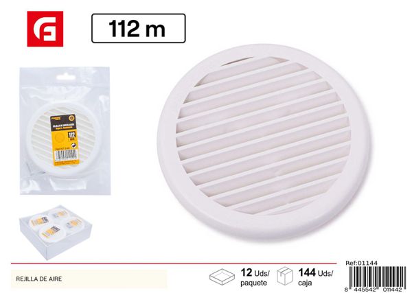 Rejilla de ventilación 11cm para baño y sanitarios