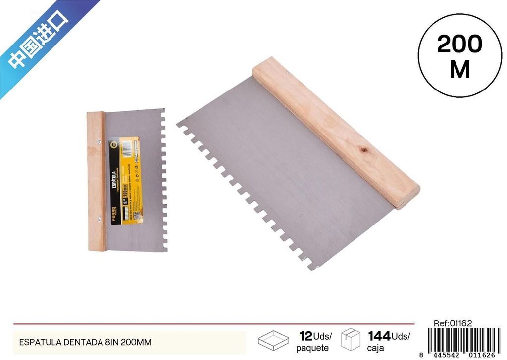 Espátula dentada 8in - Herramientas de bricolaje