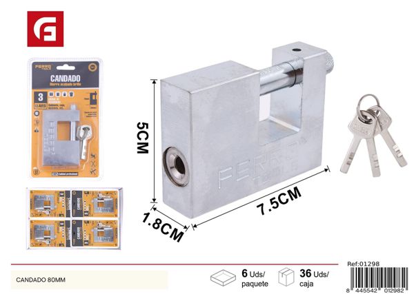 Candado 80mm seguridad para el hogar