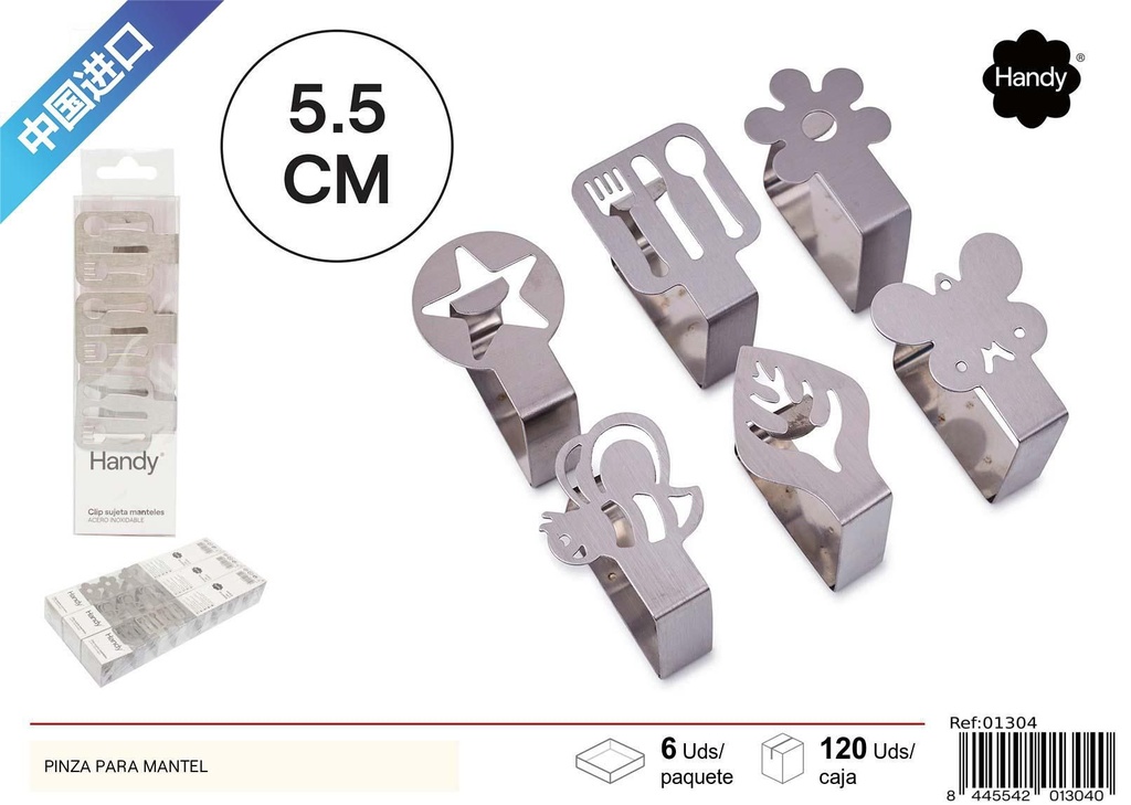 Pinza para mantel 6 modelos - Artículos para el hogar