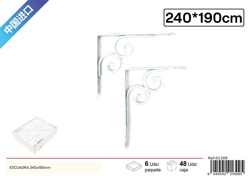 Escuadra 240x190 mm - Herramientas de ferretería y precisión